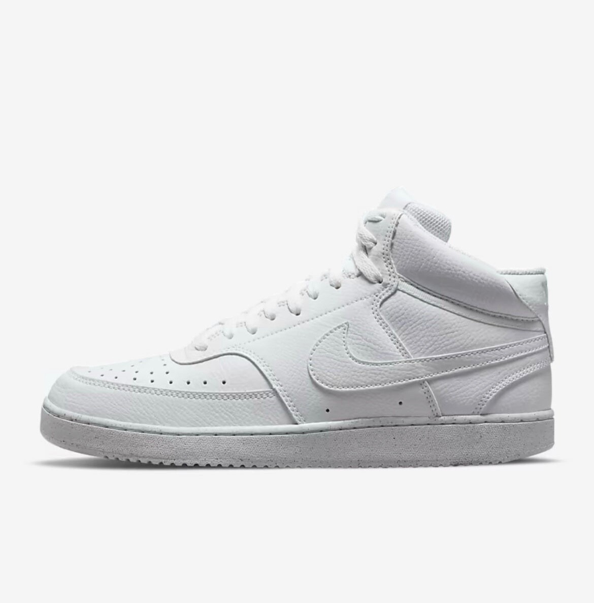 Nike Court Vision ハイカットシューズ ホワイト/ネイビー Nike Court Vision Mid Next Nature Triple White Sneaker Men's