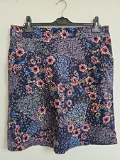 Country Rose Floral Velour Skirt Size 16