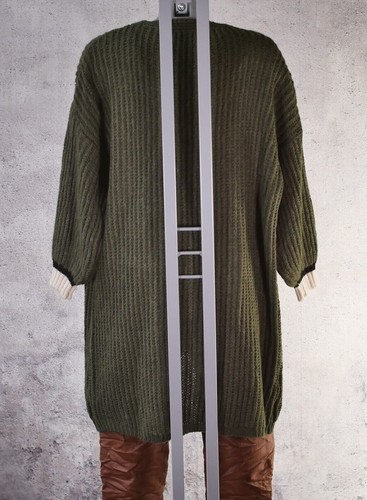 Italy Strickjacke Cardigan Strickmantel Streifen Ärmel Kuschelige Basic 36 38 40 - Bild 26 von 26