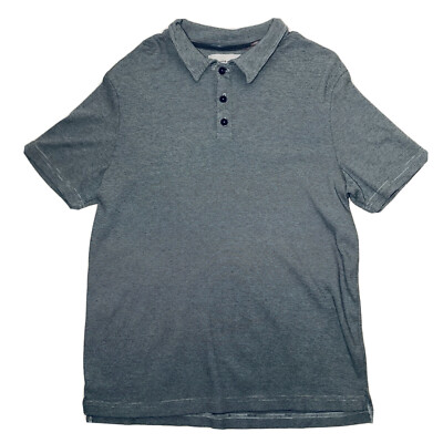 Sons of Fortune Short Sleeve Polo Shirt Mens Medium M Blue Made in USA