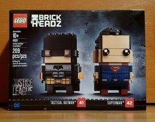batman and superman brickheadz