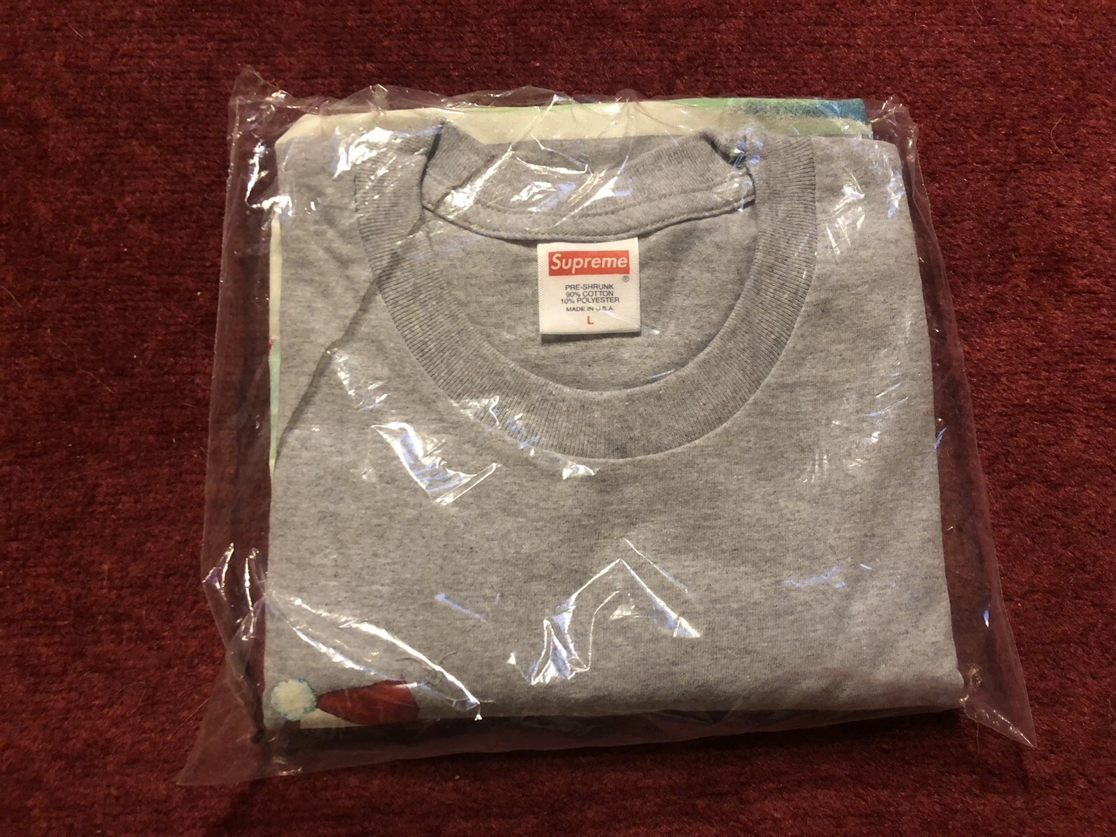 Tee bruyère Supreme Swimmers gris taille L grand NEUF 100 % authentique SS18