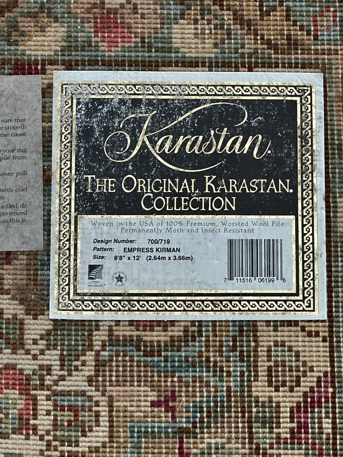 Antique American Karastan Kirman Rug 9x12FT eBay