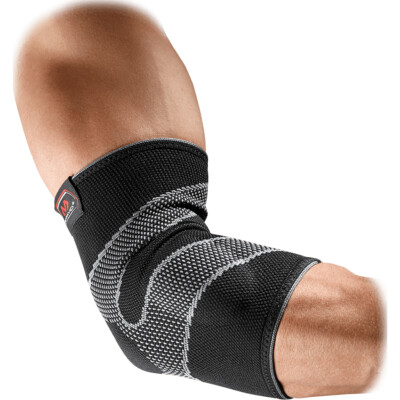 McDavid 4-Way Elastic Elbow Sleeve with Gel Buttresses - Black