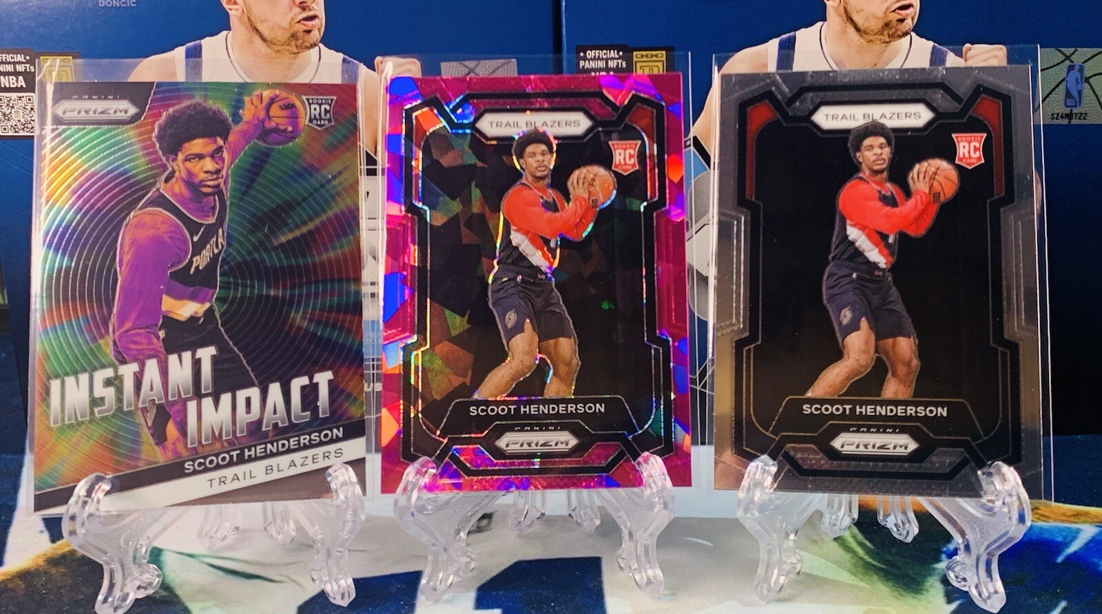 2023-24 Scoot Henderson Prizm PINK ICE, BASE + INSERT #141 Trailblazers RC NBA