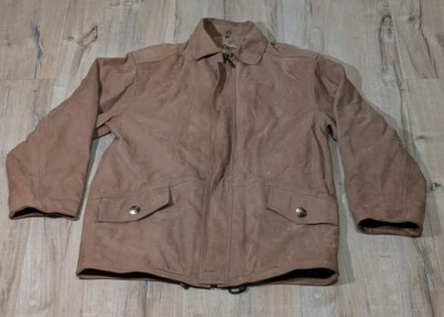 Men's TROTTER shabby bomber jacket in eco-leather Size Large Biker Jacket Vtg