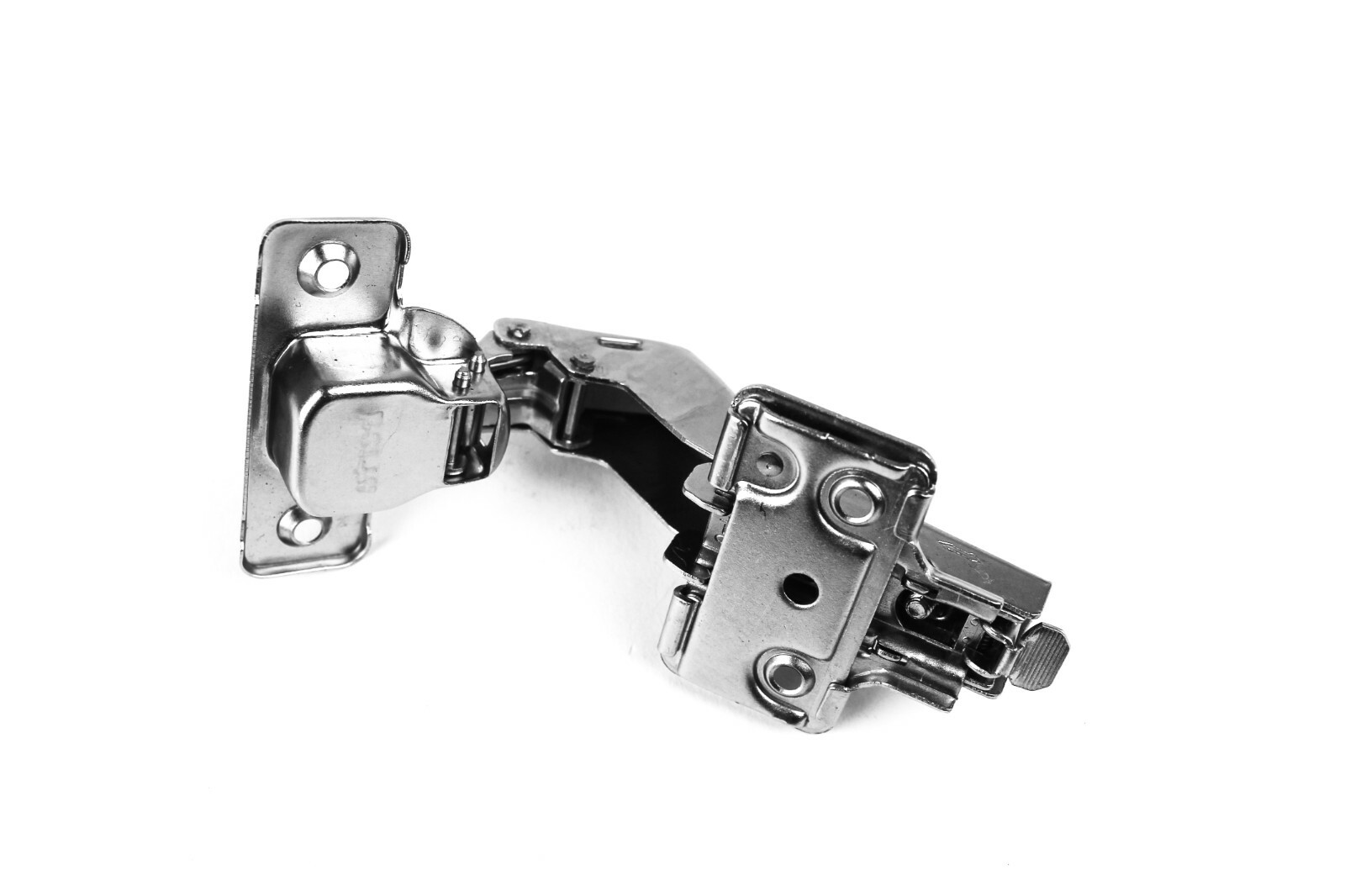 Berta 10-Pack Soft Closing Frameless Inset Cabinet Door Hinges - Brushed Nickel, European Style