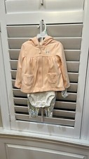 Girls 3 Piece Set Outfit, Fleece Hoodie, Bodysuit, Pants, Size 18 Month, NWT