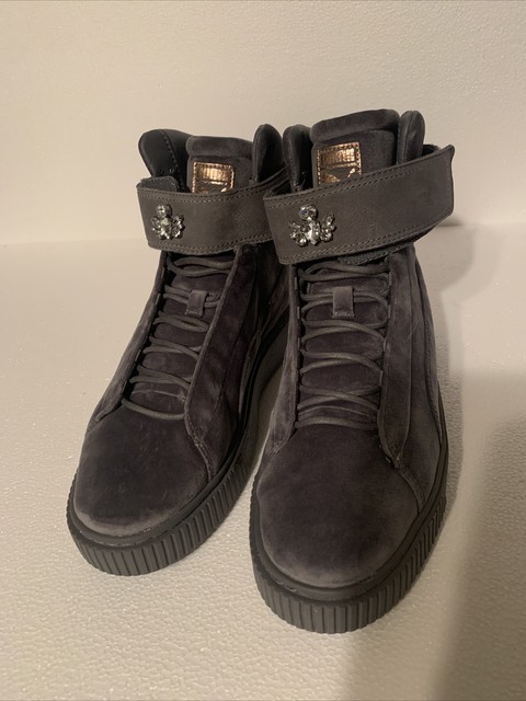 puma platform mid velour sneaker