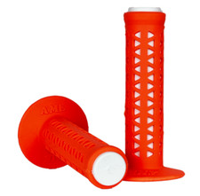 AME Unitron Grips - Fluro Orange Over White - Sold In Pairs Old School BMX Style