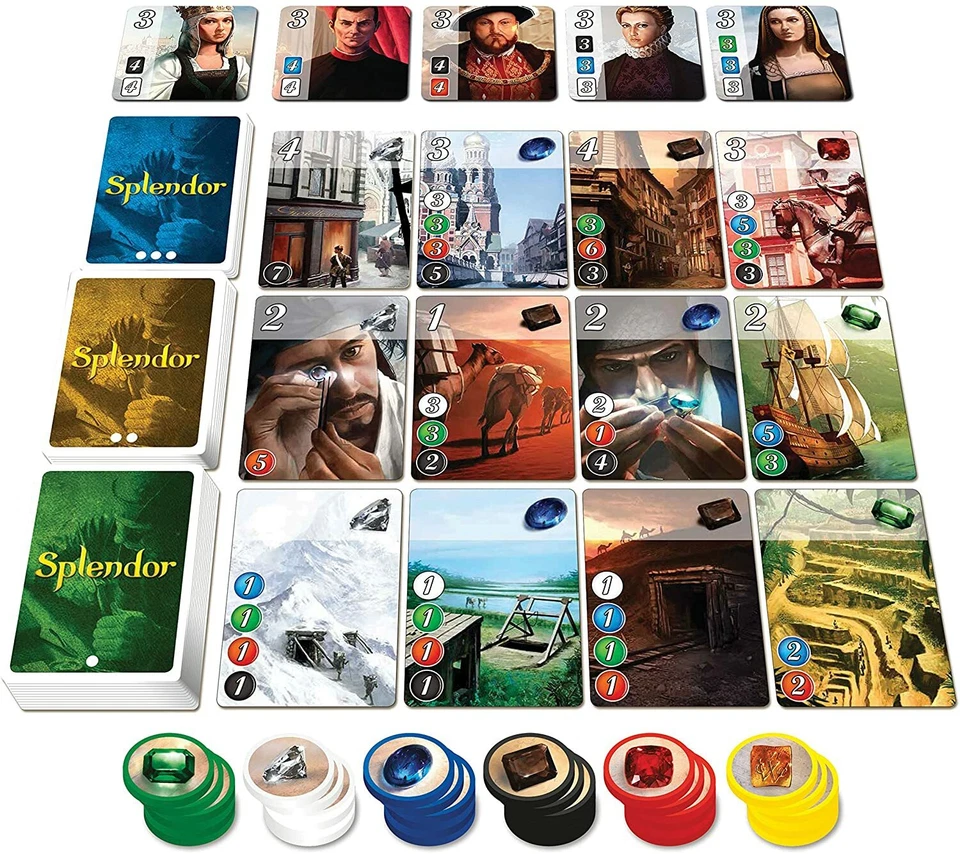 Splendor Board Game Asmodee Games By Mark Andre ASM SCSPL01 Family - Image 3 of 4