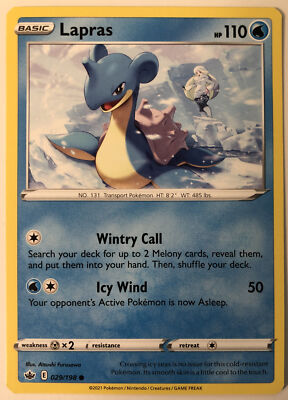 ポケカゲリラ Pokemon Chilling Reign Lapras 29/198 NM/M | eBay