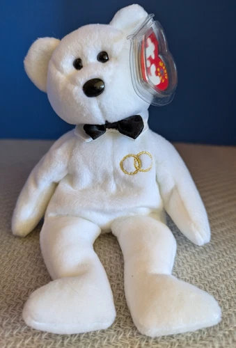 Vintage 2001 TY Beanie Baby, Mr. The Groom Teddy Bear,  Wedding, 8” w/ Tags