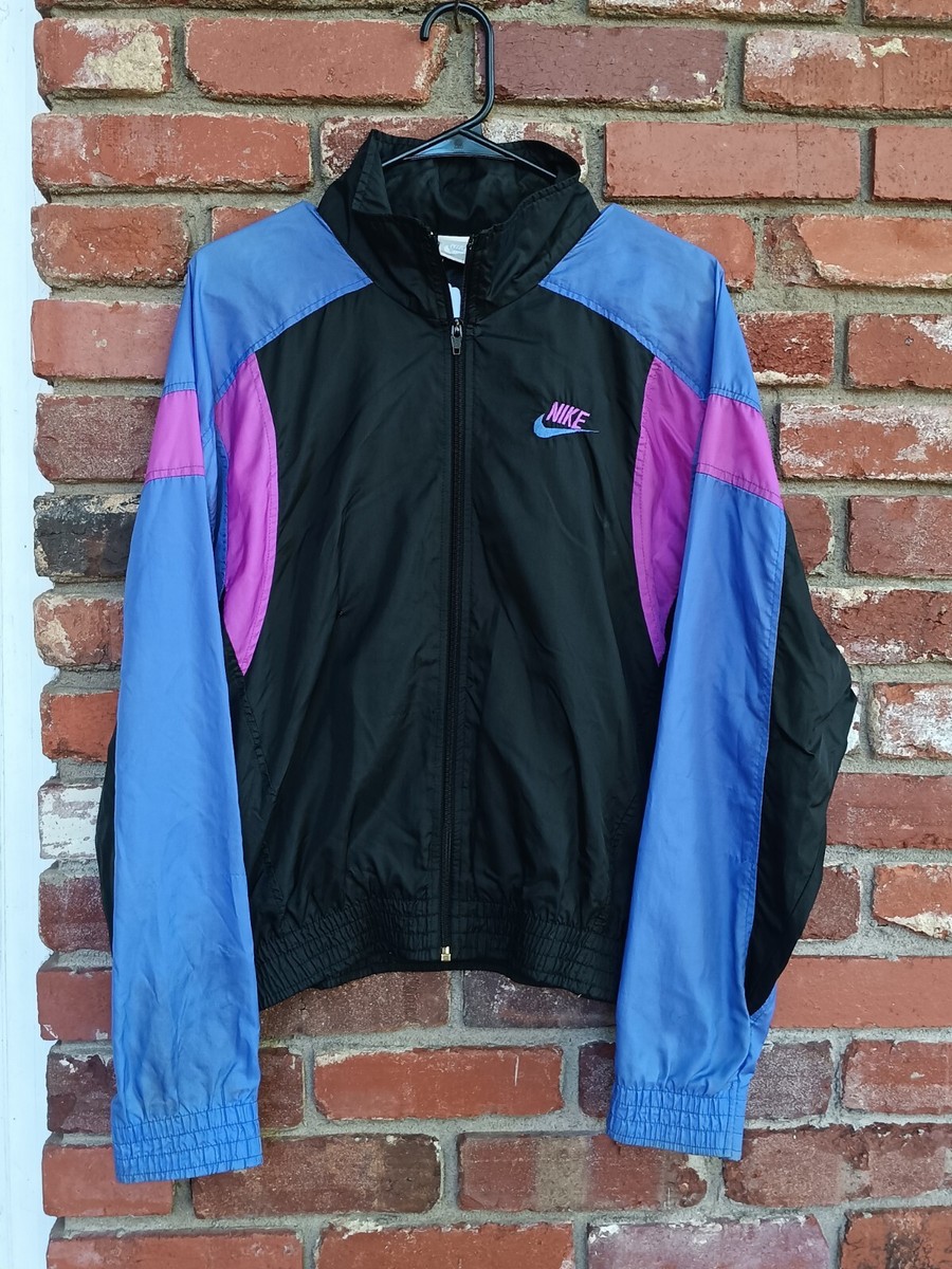 Nike Jacket Vintage 80s 90s Track Sz L Windbreaker Swoosh