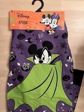 Disney Mickey Mouse Vampire Halloween Kitchen Full Style Adult Apron NWT