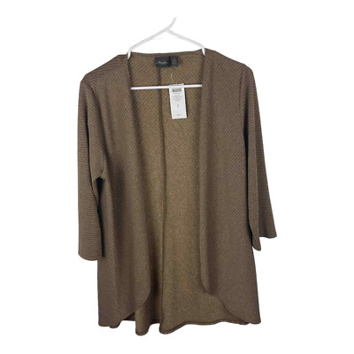 NWT Chico's Travelers Shimmer Striped Jacket Cardigan Heather Jasper Sz 1(S) $99