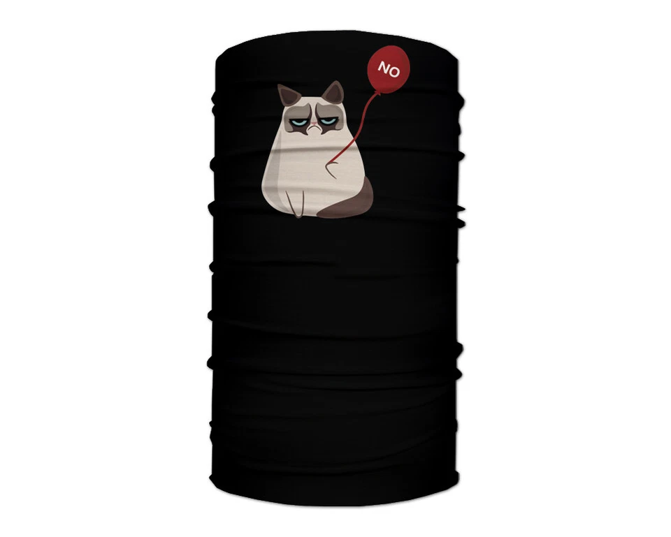 Washable Fabric Face Cover Neck Gaiter Grumpy Cat Meme Design EU Made - Image 2 of 4