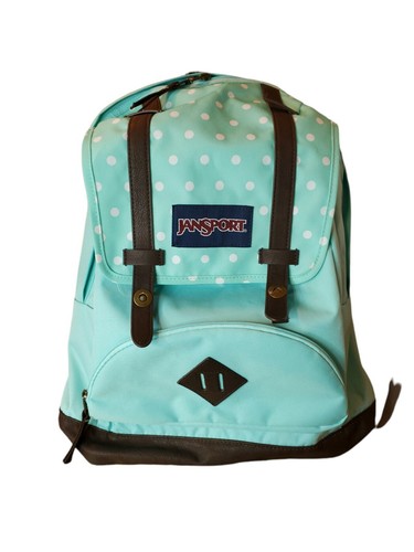 Jansport Backpack Mint Green Polka Dot 