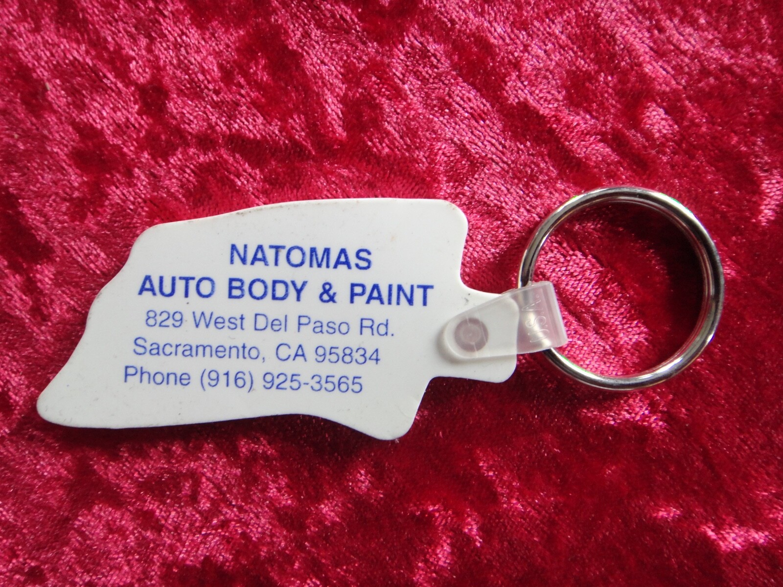 KEYCHAIN "AMERICAN FLAG" 90'S MEMORABILIA VINTAGE RETRO NATOMAS AUTO