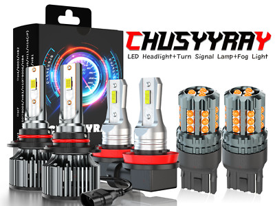 Fit Toyota RAV4 2016 2017 LED Headlight High Low+Fog Light+Turn Signal Lamp Bulb