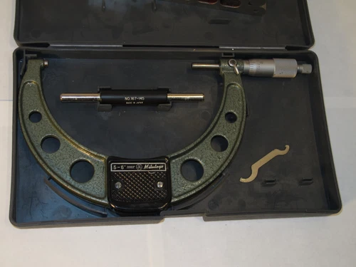 Mitutoyo 103-220 Outside Micrometer 5 - 6"-.0001" w/case and standard; Japan