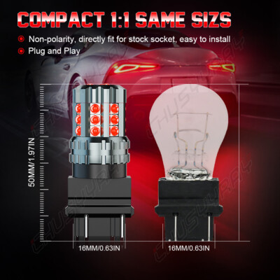 Evntyps 3157 LED Red Brake Light Bulb With Buit In Resistor - Foto 5