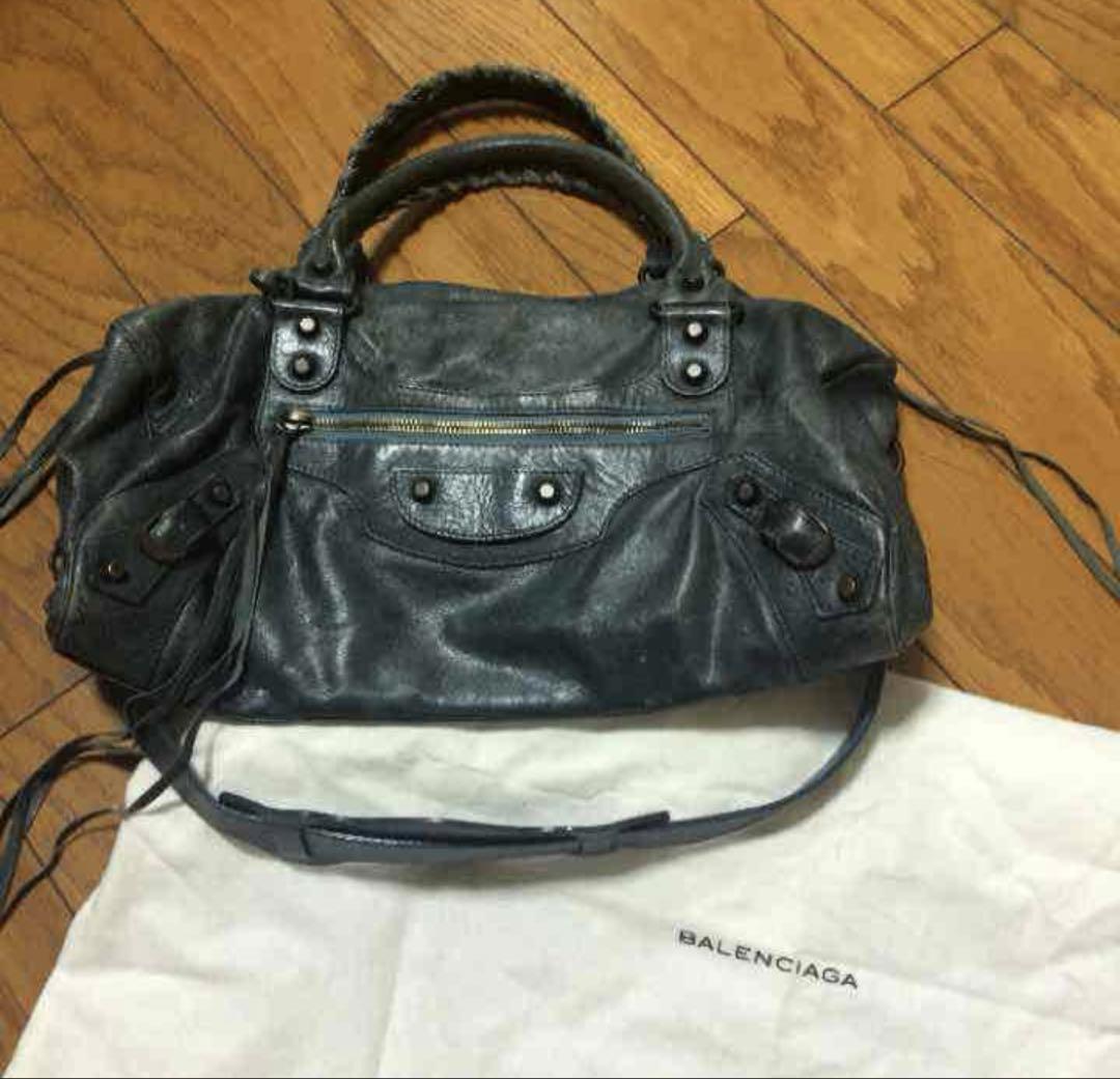 Balenciaga City Tote Bag Y2K Archive Greenish Blue with Dust Balenciaga City Tote Bag Y2K Archive Greenish Blue with Dust