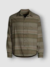 $138 Rails Men's Green Long-Sleeve Seaweed Moss Stripe Button-Up Shirt Size XL