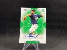 2021 LEAF PERFECT GAME BASEBALL LOGAN PLASENCIA BA-LP1 GREEN PARALLEL AUTO 1/10
