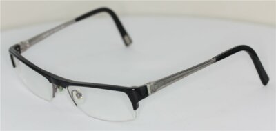 SERGE BLANCO SB 595 C1 Schwarz SIlber Brille glasses FASSUNG
