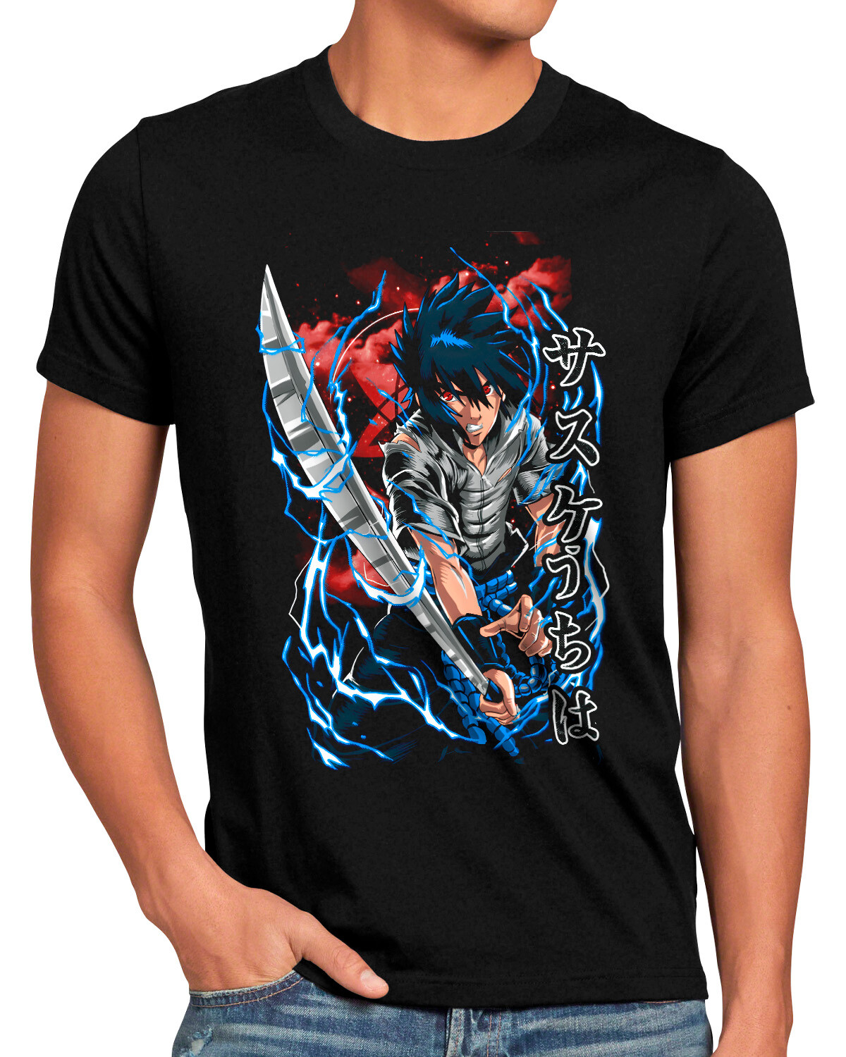 Uchiha Blade Hombre Camiseta Ninja Manga Kakashi Hatake