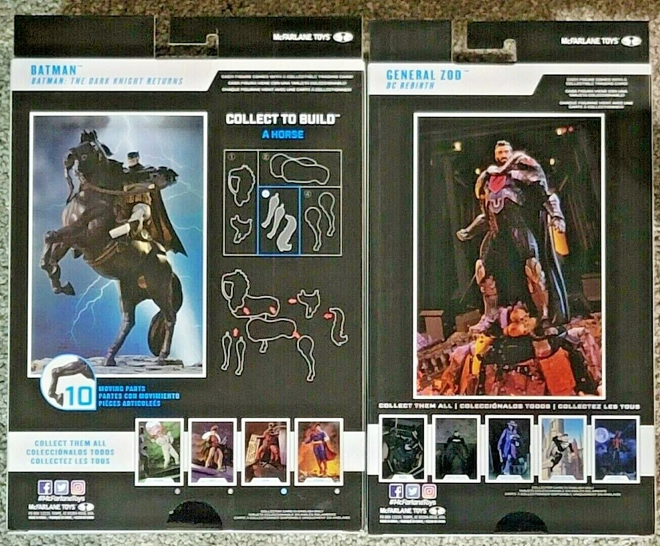 McFarlane Multiverso Edición Platino Batman Caballero Oscuro con General Zod Chase Foto 3 de 4