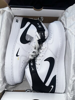 Size 11.5 - Nike Air Force 1 '07 LV8 Mid White Black for sale