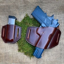 Colt 1911 Gun Holster Mag Pouch NON RAIL Holster pouch only READ LEAD TIME