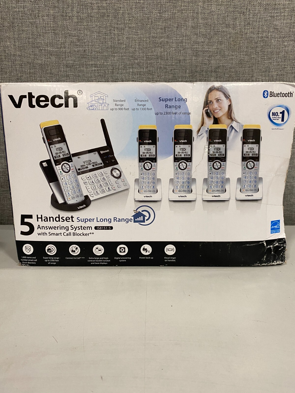 V Tech Phone Cordless VTech VTech IS8151-5 Super Long Range
