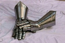Par De Guanteletes Medievales De Armadura Guantes Usables De Metal Hechos A Mano