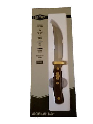 SCHRADE - OLD TIMER - WOODSMAN #165OT - 9 1/2'' + BROWN LEATHER SHEATH