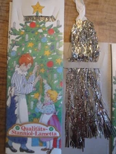5 REAL LEAD German Christmas Tree Tinsel SILVER Stanniol Lametta Foil Icicles