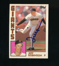 1984 Topps Traded #101T Jeff Robinson signed auto autograph crisp blue sharpie