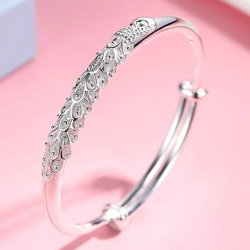 Hot New 925 Sterling Silver Bracelets Noble Phoenix Bangle