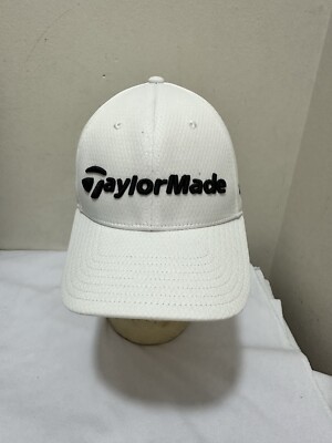TaylorMade Golf 2020 Tour Cage SIM TP5 Fitted Cap Hat - WHITE FLEX