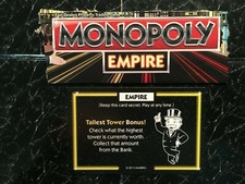 Monopoly EMPIRE Tallest Tower Bonus EMPIRE CARD GAME REPLACEMENT PIECES 2013