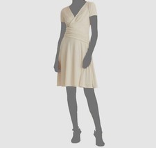 $175 Ralph Lauren Womens White Short Sleeve Cocktail Sheath Dress Size 10