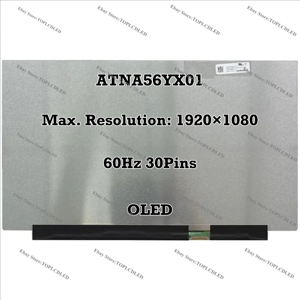 ATNA56YX01 OLED 15.6"" FHD 1920×1080 60Hz 100% DCI-P3 LCD Screen Panel 30 Pins