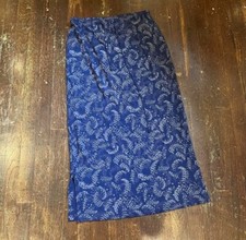 Vintage 90s printed purple midi skirt, sz Medium casual corner annex