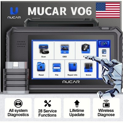 MUCAR VO6 Car OBD2 Diagnostic Scanner Tool All Systems Code Reader 28 Reset 2026