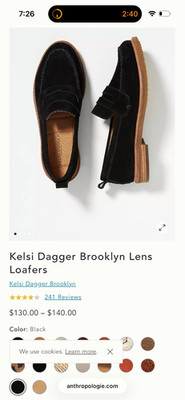 Kelsi Dagger Brooklyn Lens Loafers-Black-Women's size 8.5-Very comfortable!