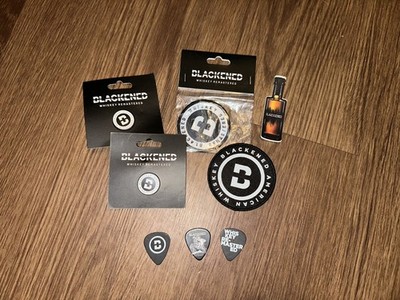 Metallica Blackened Whiskey Patch Set Of 2 with guitar picks & lapel Pin