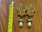 Vintage French Costume Jewelry 3" Viva Paquita Clip On Earrings France