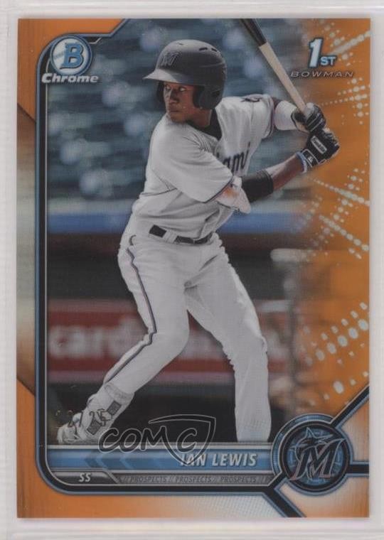 2022 Bowman Chrome Prospects Orange Refractor 12/25 Ian Lewis #BCP-96 0y9l